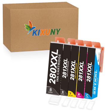 280XXL and 281XXL Ink Cartridges for Canon Ink 280 and 281 for Canon TR8520 TR8620 TS8120 TS9120 Printer (5 Pack)