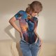 thumbnail image 3 of Fotbe Starry Sky Meditating Fox Body de Mujer con Cuello Redondo y Mangas Cortas, Sin Mangas Ajustado, Suave, Cómodo y Básico-Medium, 3 of 7