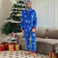 thumbnail image 4 of Matching Christmas Pajamas for Family Cute Reindeer Print One-piece Pajamas Xmas Hooded Sleepwear Nightwear, 4 of 6