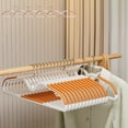 thumbnail image 1 of Clothes Rack 5-Pack Orange Color Non-Slip Thickened Plastic Clothes Hangers Space-Saving Short Neck Hangers for Wardrobe Storage Rkxzt, 1 of 7