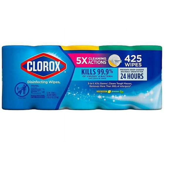 Clorox Disinfecting Cleaning Wipes, Variety Pack, 5 ct., 425 wipes