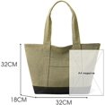 thumbnail image 7 of Kukuzhu Canvas Tote Bag Women Large Satchel Bags Shoulder Handbags Casual College Bag Stylish Hobo Bags 2023, 7 of 7