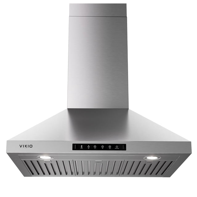 Campana extractora de pared VIKIO HOME de 30 cm con 900 m³/h de acero inoxidable