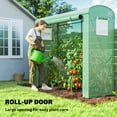 thumbnail image 5 of Outsunny Mini Greenhouse, Portable Greenhouse with Mesh Windows, Small Green House with PE Cover, Green, 5 of 9