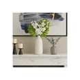 thumbnail image 3 of Ceramic Vase with Plaid Textured Pattern for Living Room Decor and Home Accent - Decorative Flower Vase for Room, Bedroom or Office Display - Elevate House and Table Decor Styling - 16", Ivory & Tan, 3 of 12