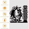 thumbnail image 6 of Fairy Roman Column Metal Wall Art Decor Black Wall Hanging Decor Silhouette Wall Art for Home Bedroom Living Room Garden Hotel Office Wall Christmas Festival Decoration Gift 10.79×11.77", 6 of 8