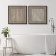 thumbnail image 3 of IDEA4WALL Framed Canvas Print Wall Art Minimalist Line Patterns on Brown Background Digital Art Vintage Geometric Artwork Wall Decorative Relax/Calm Retro for Rooms - 16"x16"x2 Black, 3 of 5