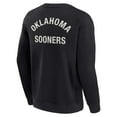thumbnail image 3 of Unisex Fanatics Black Oklahoma Sooners Super Soft Pullover Crew Sweatshirt, 3 of 3