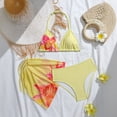 thumbnail image 2 of Ymyiu Girls' Tankini Sets Toddler Girl Swimsuits Infant Baby Girl Bathing Suit Bikini Sets Swimwear 3 Piece Summer Beach Outfit Top Shorts Size 10-11 Years (Light Yellow,10-11 Years), 2 of 4