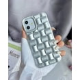 thumbnail image 4 of Compatible with iPhone 12 Pro Max Case for Women/Girls, Cute 3D Laid Desgin Soft Silicone Shockproof Raised Bumper Corners Case for iPhone 12 Pro Max（White）, 4 of 14