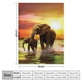 thumbnail image 4 of COMIO  Colorful Seaside Elephants Blanket Soft Fluffy Throw for Women, 4 of 6