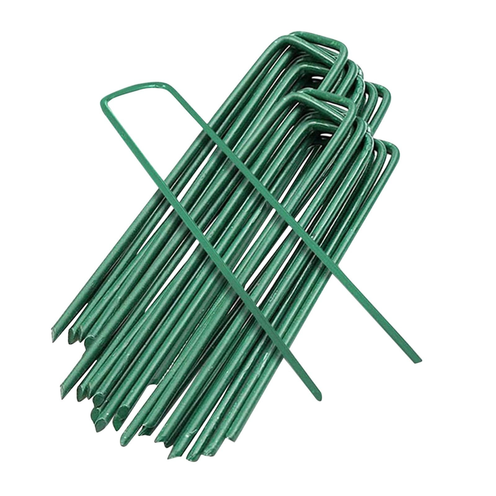 Irrigation Tubing Soaker Hose Tents Tarps Wireless Invisible Dog Fence 100 pcs 6-Inch Garden Landscape Staples Stakes Pins U-Type Turf Staples for Artificial Grass Ground Cover 