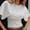 White, variant on Duojiaj Solid Color Basic Round Neck Short Sleeve Loose Waist Irregular Design Pullover T Shirt For Women Women's T-Shirts