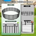 thumbnail image 3 of SPZONE 40" Portable Metal Dog Pen, 48 Panels for Outdoor Yard or RV Camping, Black/Silver, 3 of 5