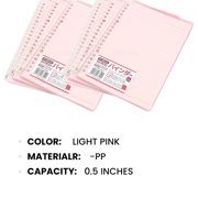 Kokuyo Smart Ring binder, Up to 25 Sheets, B5, Light Pink (ル-SP700LP)