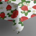 thumbnail image 4 of Red Strawberry Plants Fruit Flower White Rectangle Tablecloth 60"x102",Waterproof Polyester Rectangle Table Cloth, Wipeable Spillproof Polyester Tablecloth for Dining, Camping, Indoor and Outdoor, 4 of 6