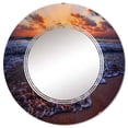 thumbnail image 3 of DESIGN ART Designart 'Placid Shore And Whimsical Clouds' Nautical & Coastal Printed Wall Mirror 20in.x30in., 3 of 5