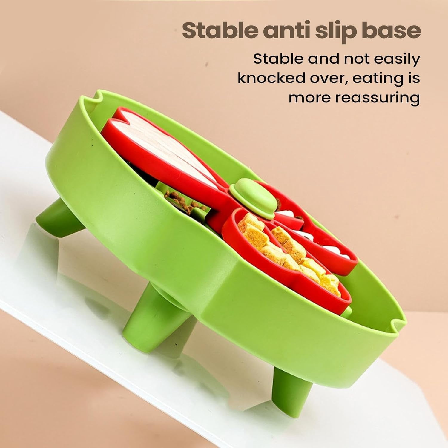 Slow Feeder Dog Bowl, Flower Shape, Rotating, Detachable, Non Slip, for Dogs Cats
