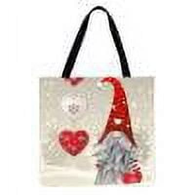 Décor de Noël Sac d'Épaule Imprimé de Noël Sac de Magasinage Décontracté Grand Fourre-Tout Sac à Main