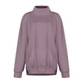 thumbnail image 6 of AGWOLF Womens Oversized Sweatshirts Long Sleeve Mock Neck Pullover with Pockets Casual Solid Color Shirts Fashion Y2K Clothes, 6 of 7
