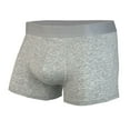 thumbnail image 2 of Men's Bright Color Boxer Briefs Breathable Shorts Underwear Low Rise Trunk Under Panties for Men(Gray,XL), 2 of 3