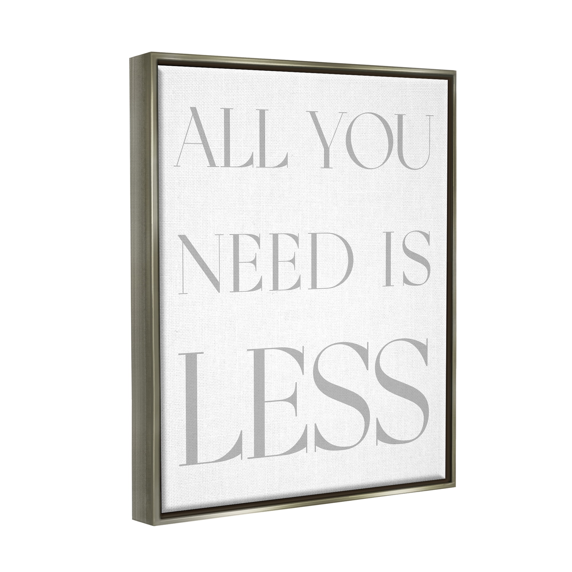 Stupell Industries Uplifting Minimalism Phrase Inspirational Painting Gray Floater Framed Art Print Wall Art, 25 x 31