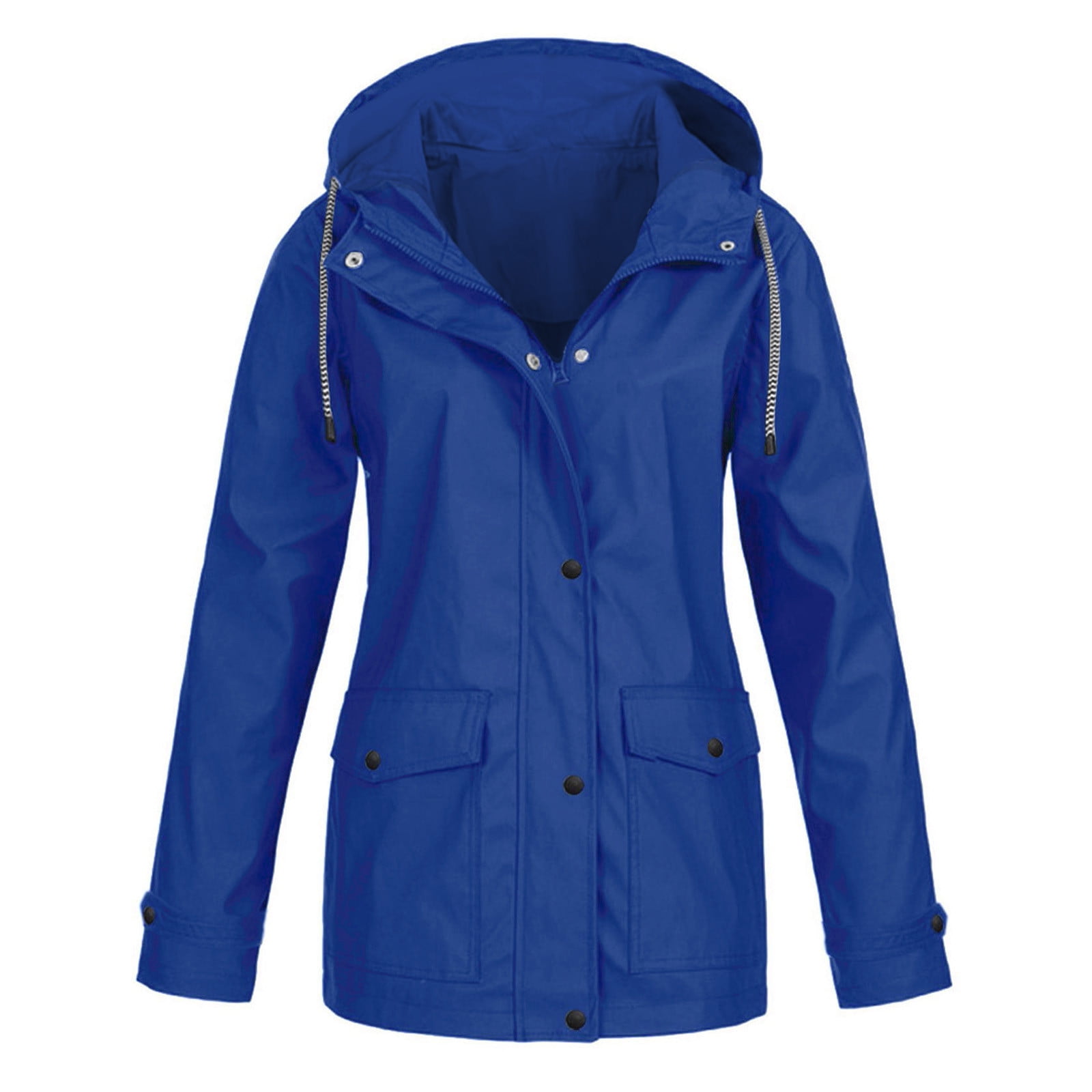 Women’s Waterproof Hooded Rain Jacket Lightweight Zip Up Outdoor ...