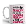 thumbnail image 2 of The Only Thing Grandma Loves more than her Basset Hound is her Grandkids Coffee Tea Ceramic Mug Office Work Cup Gift 15oz, 2 of 3