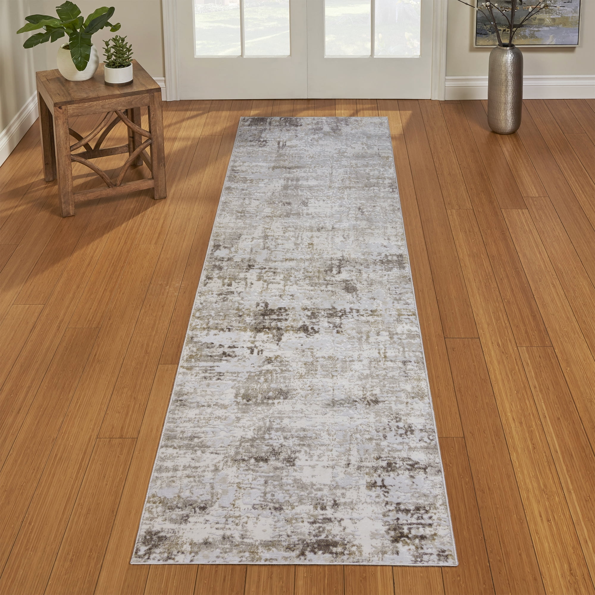 Gertmenian Quattro Alder Modern Abstract Beige Area Rug, 2x8 Runner