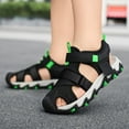 thumbnail image 5 of Ketyyh-chn99 Kids Sandals Boys Girls Lightweight Boys Hiking Sandals Boys Sandals Boys Girls Sport Water Sandals Closed-Toe Outdoor Size for US 4,Green, 5 of 9