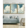 thumbnail image 3 of Drsoum Large 24x36in3pcs Natural Framed Cloud Framed Wall Art Cloudy Sky Natural Wall Decor Vintage Landscape Modern Painting Artwork for Living Room Bedroom, 3 of 6
