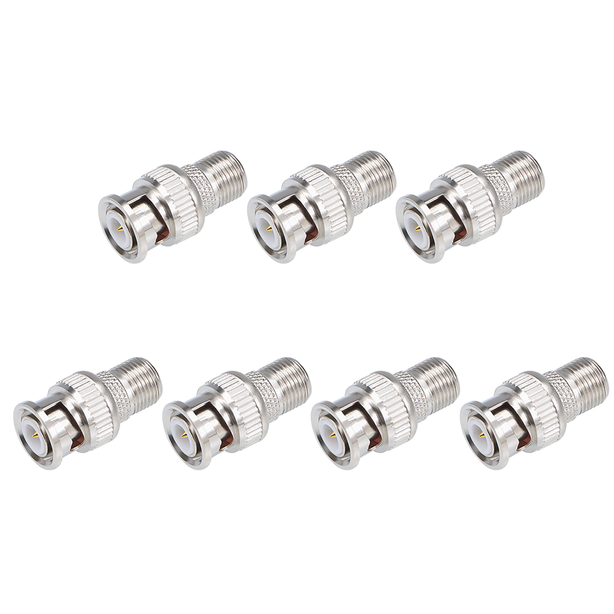 uxcell F Type Female to PAL Male Silver Tone RF Coaxial Adapter Connector 7pcs