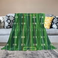 thumbnail image 2 of Soccer Blanket Sports Ball Throw Blanket Blue Flame Teens' Soccer Fans Soft Cozy Football Blanket for Boys Men Sofa Travel Living Room Bedroom, 2 of 6
