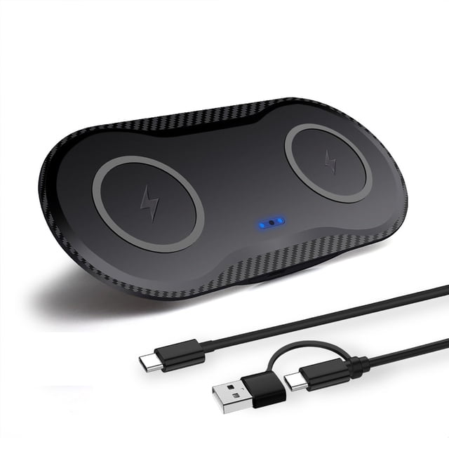 Base de carga inalámbrica PDKUAI 40W Dual 20W para iPhone negra