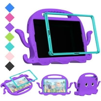 Dteck Case for Samsung Tab A 8.0 (2019) T290 T295,Shockproof EVA Kids Safe Handle Stand Protective Case Built-in Screen Protector Cover with Shoulder Strap for Galaxy Tab A 8.0 T290 T295,Purple