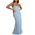 thumbnail image 2 of Floral Summer Long Cocktail Dress for Women with Sleeveless and Backless Design, 2 of 8