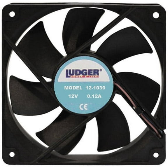 Ludger 121030 Mini 12V 3″ Square Rotary Cooling Fan – DC Ventilation Fan