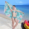 thumbnail image 7 of GZHJMY Handwritten Floral Beach Towel Quick Dry Absorbent Bath Towels Sandproof Lightweight Towel for Gym Yoga Sports Swimming - 31x71in Bath Towels, 7 of 7