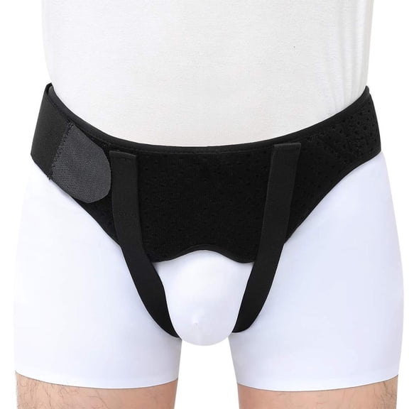 Cinturones para Hernia, soporte para Hernia en la ingle para hombres y mujeres, correa de cintura ajustable para Hernia deportiva doble con almohadillas de compresión extraíbles