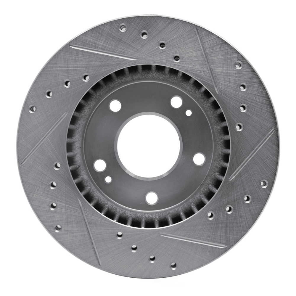 Dynamic Friction Company 631-03023L DFC Brake Rotor - Drilled And Slotted - Silver