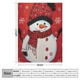 thumbnail image 4 of JEUXUS Red Christmas Blanket Boys Girls Cartoon Snowman Throw Blanket Super Soft Fluffy Flannel Fabric White Snowflake Cold Winter Xmas Blanket and Throw for Kids Teens,, 4 of 6