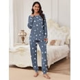 thumbnail image 3 of Ekouaer Pajamas Set for Women Soft Comfy Pjs Sets Long Sleeve Sleepwear Loungewear, 3 of 6