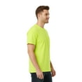 thumbnail image 4 of Hanes Men's Hi-Vis Workwear Pocket T-Shirt, Short Sleeve Work Tee, Durable, Safety Green, S, 4 of 5