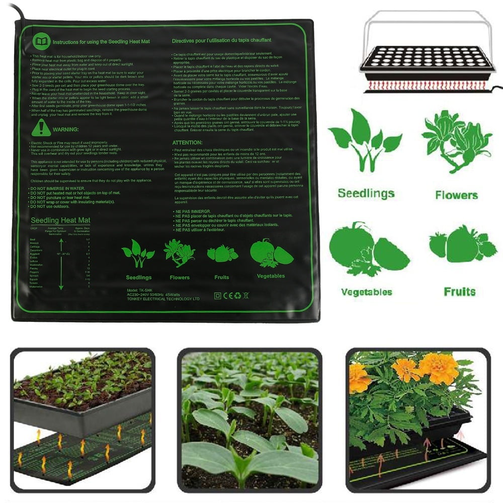 45W Waterproof Waterproof Seedling Heat Mat Seed Starting Germination