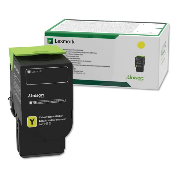 Lexmark Original Standard Yield Laser Toner Cartridge - Yellow - 1 Each - 1000 Pages