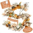 thumbnail image 3 of Guvpev 6FT Fall Garland with Lights Neutral Autumn Maples Leaves Mantel Garland with Pumpkins Berries Cones Indoor Outdoor Thanksgiving Christmas Fall Decor for Home Mantel Fireplace Porch Table, 3 of 8