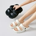 thumbnail image 7 of Woman's Comfort Slides with Adjustable Strap EVA Flat Pillow Sandals- Open Toe Cloud Slides Soft Thick Sole Non-Slip Indoor & Outdoor, 7 of 7