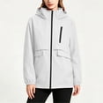 thumbnail image 4 of Vivianyo HD Women's Hooded Zip Up Windbreaker Jacket,Elastic Cuff Long Sleeve Outerwear For Women,Fall Coat for Hiking Trips and City Commutes, Sizes S-3XL, 4 of 7