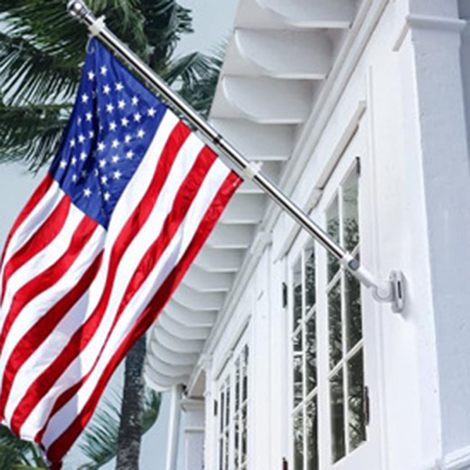 comerut Flag Pole Tangle-Free Metal Weather-resistant Outdoor Flagpole Easy Assembly Segmented Flag Poles for Porch Boat Residential Houses