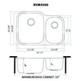 thumbnail image 2 of Ruvati 29-inch Undermount 60/40 Double Bowl 16 Gauge Stainless Steel Kitchen Sink - RVM4500, 2 of 15